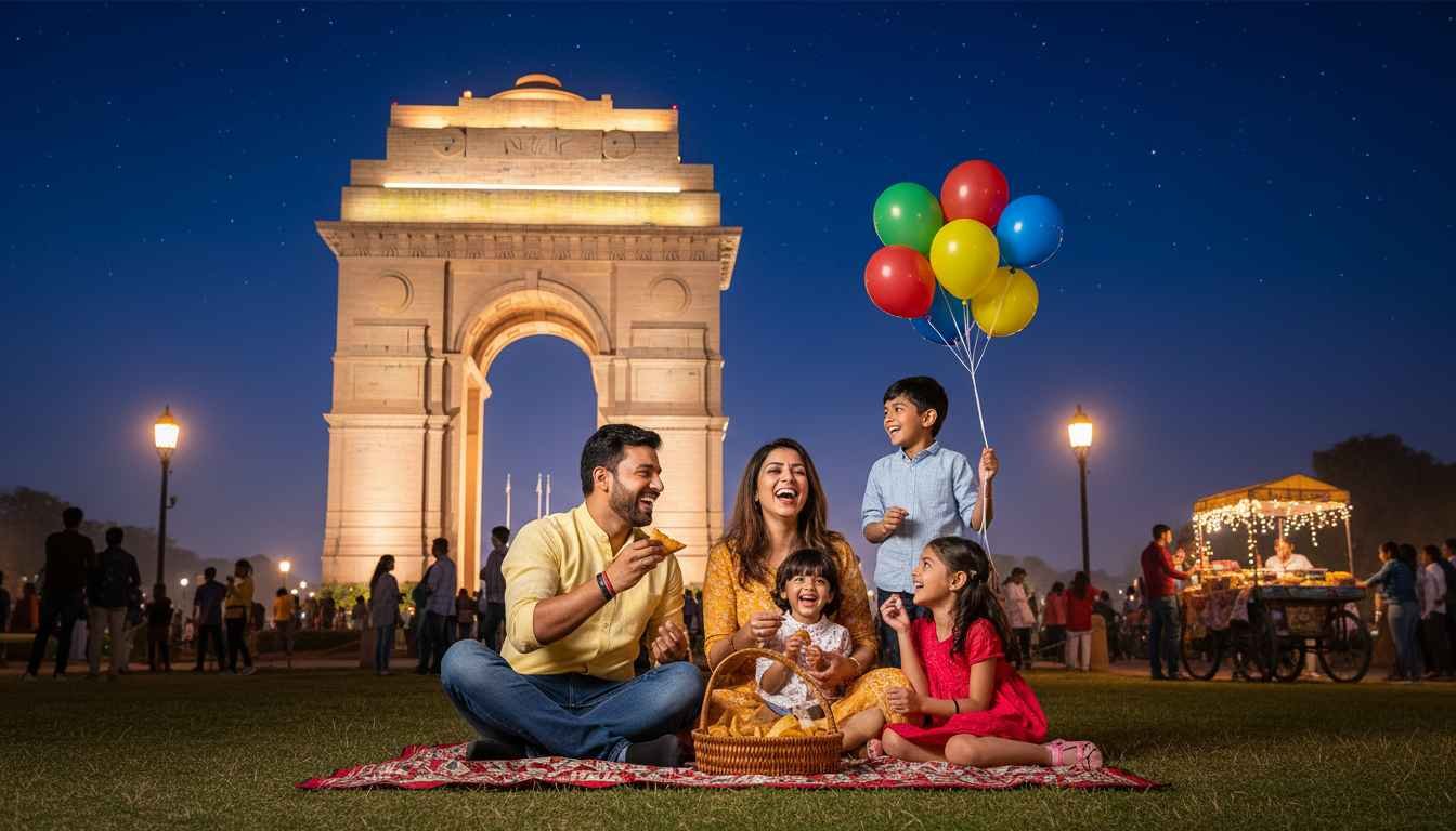 best places to visit in delhi with family at night